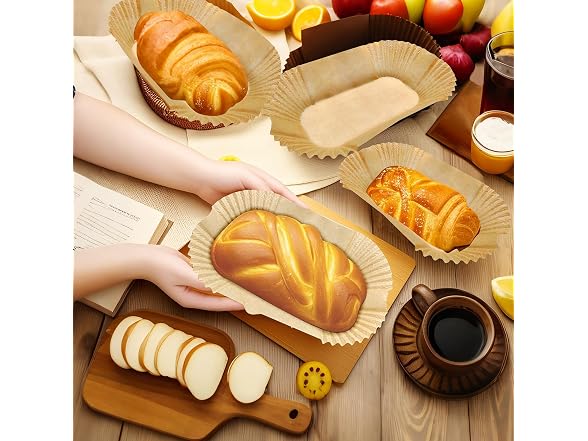100 Pack 9x5 Inch Loaf Pan Liners