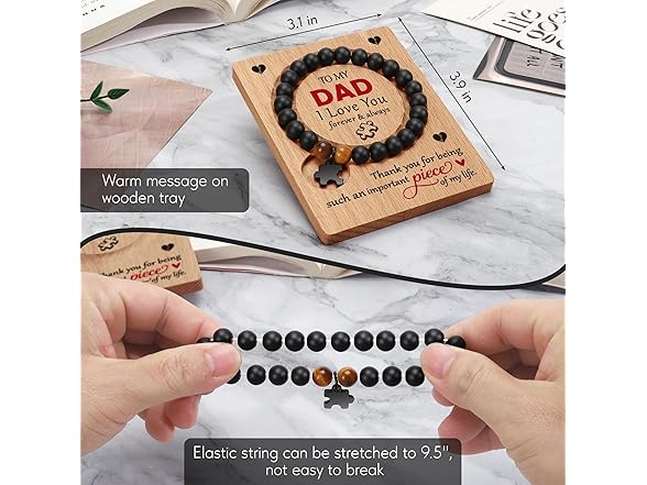 WZHENAINI Gifts for Dad Bracelet
