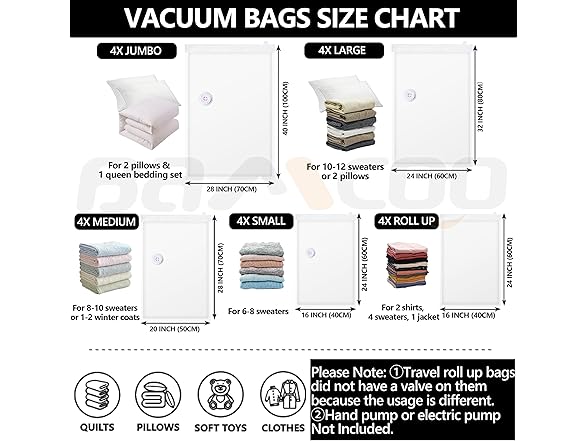BAMCOO Space Saver Bags - 20pk