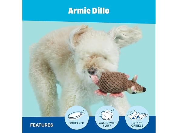 BarkBox Armie Dillo Dog Toy | Plush Armadillo