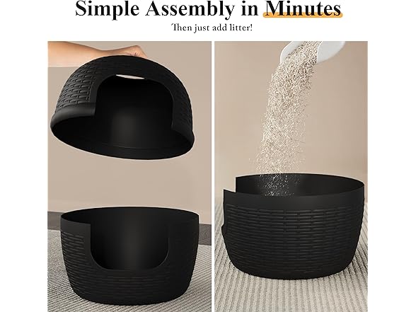  Hidden Litter Box with Faux Plant, Large