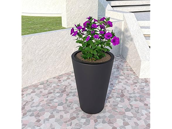 LeisureMod PP24BL Pebble Planter, 24"