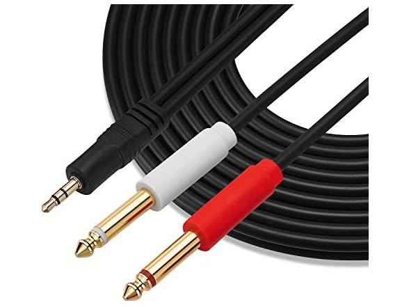 3.5mm 1/8" TRS to Dual 6.35mm 1/4" Cable