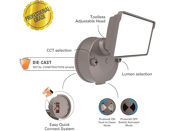 LED Security Floodlight Bronze