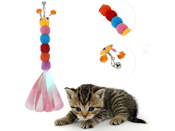 2pcs Cat Wand Replacement for Pet Interactiv
