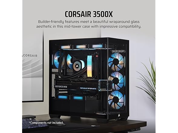 CORSAIR 3500X Mid-Tower ATX PC Case - Black