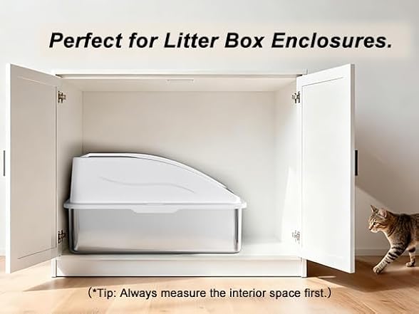 AIPERRO 2 Pack Stainless Steel Cat Litter Box