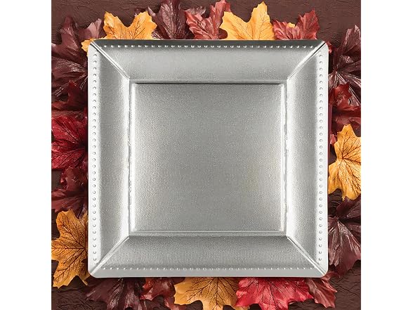 Kaya Luxurious Silver Square Edge Beaded