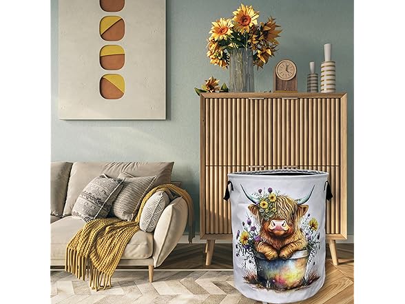 Cute Highland Cow Laundry Basket