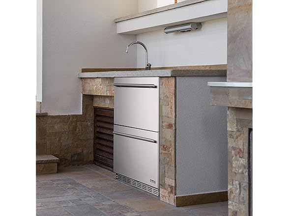 Newair Outdoor Dual Drawer Fridge - 20 Bottles/80 Cans