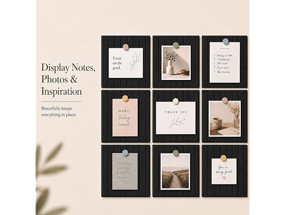 Stripe Felt Bulletin Board Tiles, Cork