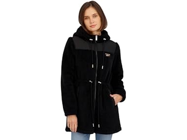 $19.99, Was $105, 80% Off! Reebok Women Long Double Sided Fleece Zip Jacket dealfomo