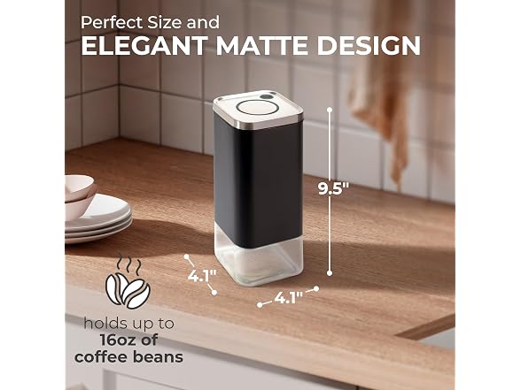 Kaffe Glass Coffee Canister (16oz)