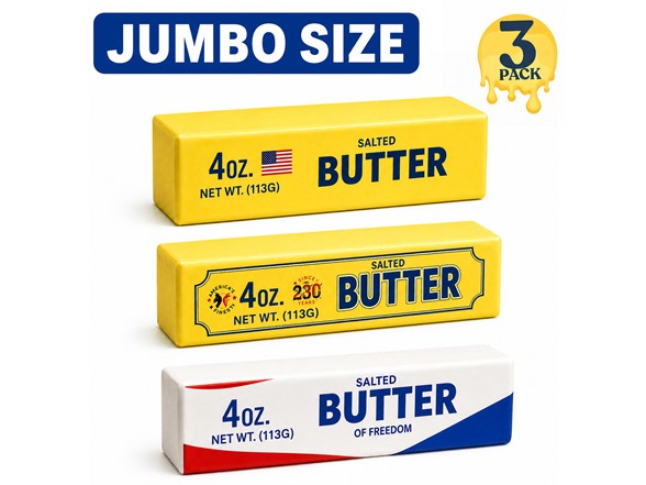 Twilight Squishy Sensory Toys Jumbo Butter USA, 3PK