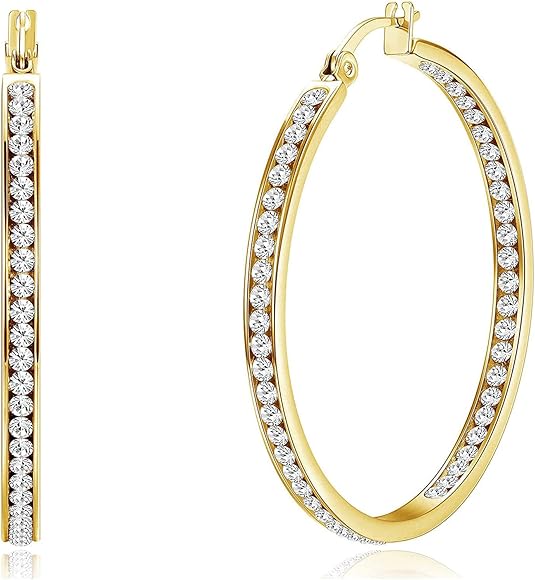 Womens 40mm Hoop Earrings - Gallery 9