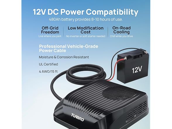 TURBRO Greenland-DC GLD09 RV AC, Black