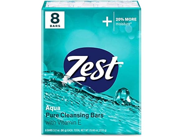 Zest Aqua Bar Soap, 8pk