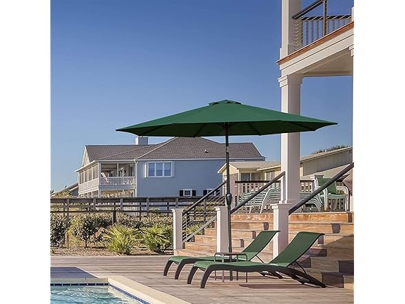 Simple Deluxe Simple Deluxe 9 FT Patio Umbrella with 2