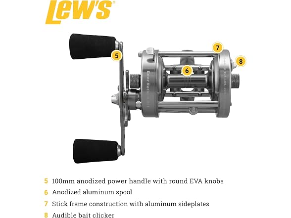 Lew's Laser XL Baitcast Fishing Reel