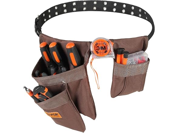 13 Pockets Tool Belt, Adjusts from 29 Inches