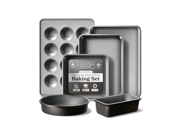 6 Pc Stackable Bakeware Set Taupe - Gallery 13