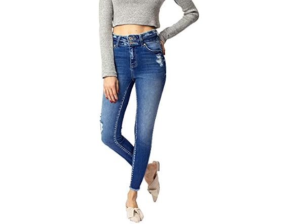 Kan Can Women (31) High Rise Ankle Skinny Jeans