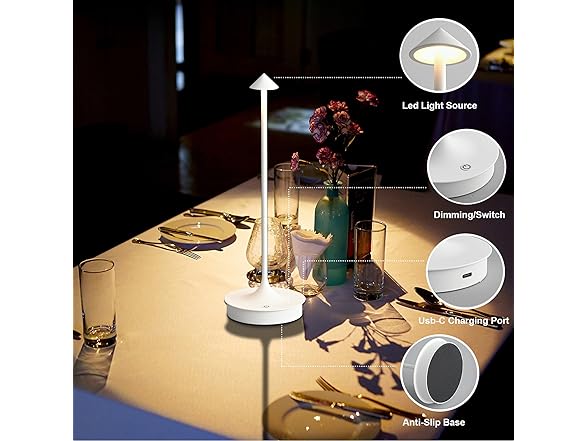 Cordless Table Lamp Rechargeable LED