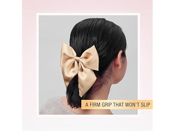 Scunci by Conair champagne elastic bow hair tie