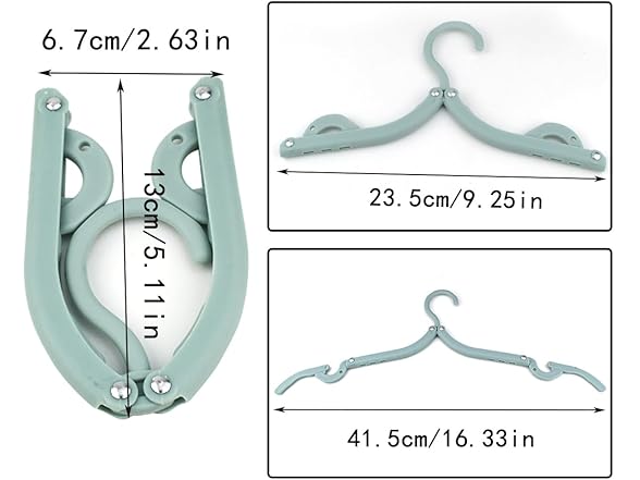 12 Pcs Plastic Folding Clothes Hangers