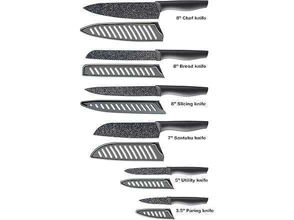 24-Piece Kitchen Knife Set w/ Guards