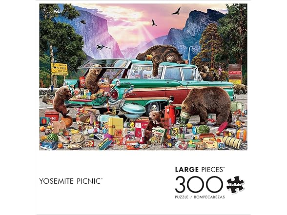 Garry Walton - Yosemite Picnic - 300 Piece Jigsaw Puzzle