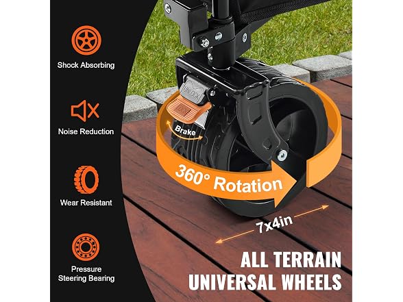 VEVOR 220L/350lbs Collapsible Folding Wagon
