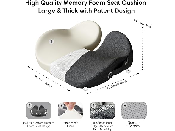 Memory Foam Seat Cushion