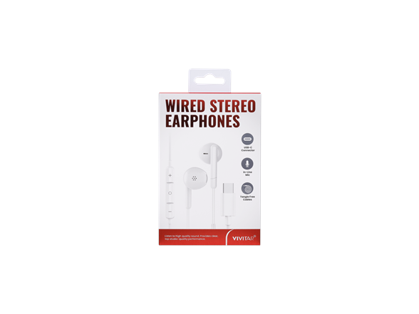 Wired Earbuds with USB-C Connector