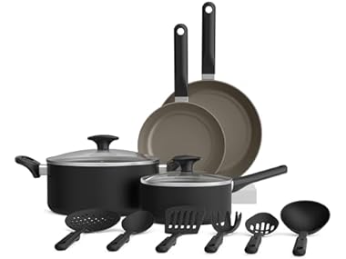 $32.99, Was $73.20, 54% Off! BELLA 12 Piece Cookware Set dealfomo