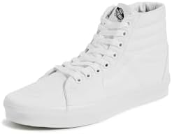 Vans Sk8 High Top Skate Shoe Unisex,  True White, 7.5 Men / 9 Women