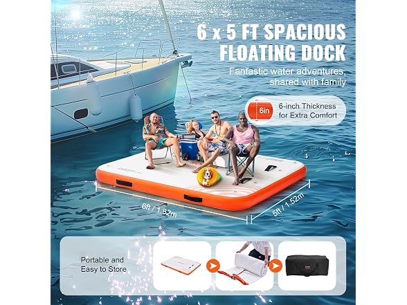VEVOR Inflatable Floating Dock