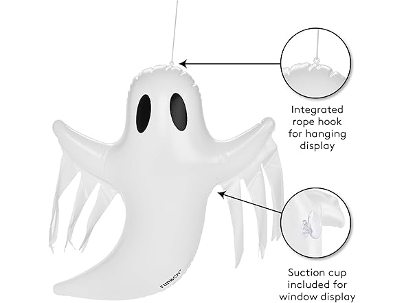 FUNBOY Hanging Ghost Halloween Décor (3PK)
