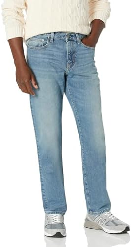 Amazon Essentials Men's Straight-Fit Stretch Jean, Light Wash, 60W x 34L