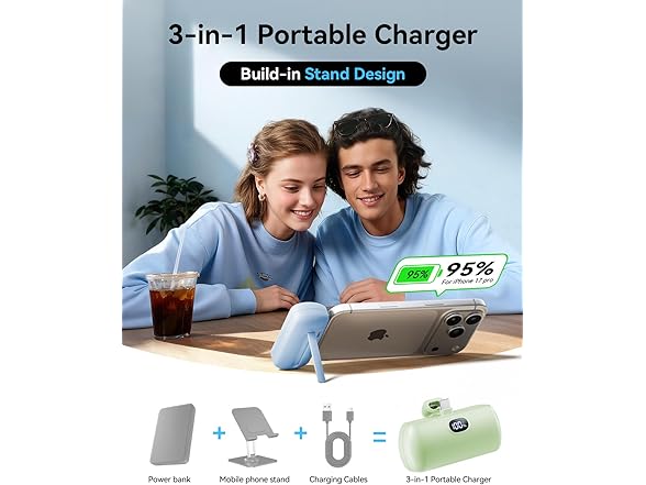 Golioklsy USB C Mini Portable Charger