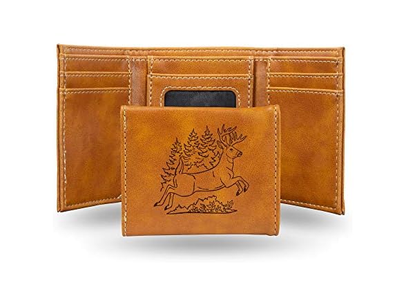 Wildlife Brown Tri-Fold Wallet