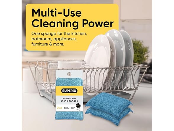 Miracle Microfiber Scrubbing Sponge Blue Extra