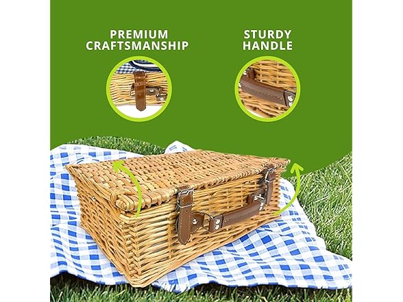 Nature Gear Picnic Basket, Wicker Basket