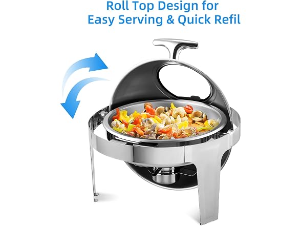 PrecisionAuto Large Capacity Food Warmer Chafing Dish Set – 6.8 Qt 