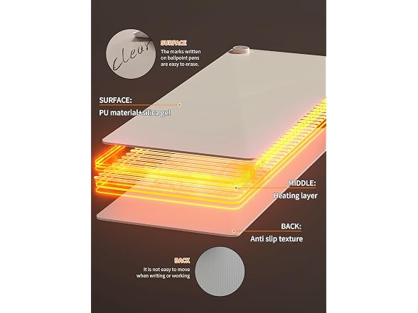 PAIDU Electric Heated Mouse Pad 3-Level Temp
