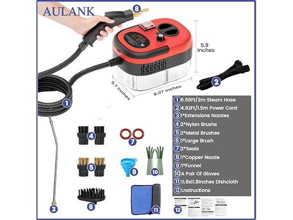 Portable Pressurized Steamer for Cleaning