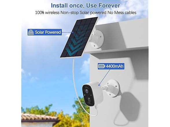 Camii 2K Outdoor Solar Security Camera