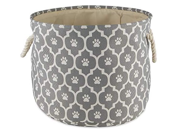 Bone Dry Pet Storage Paw Print Bin