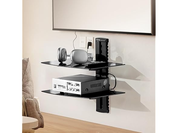 VEVOR 2-Shelf Multimedia Wall Shelf