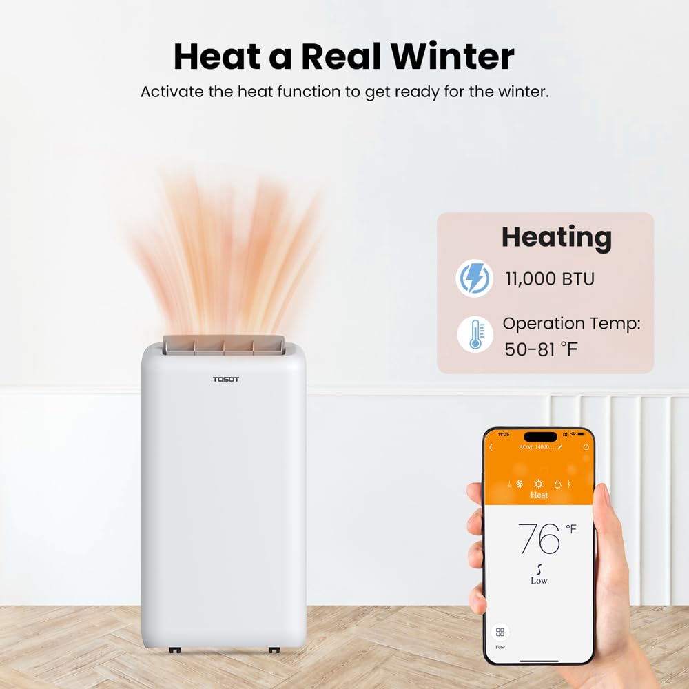 TOSOT 14,000BTU Smart Portable AC with Heat - Gallery 14